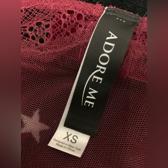 ADORE ME Isabeau Red Velvet Panty XS NEW - Picture 6 of 7